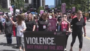 B.C. Nurses Rally Against Rising Workplace Violence