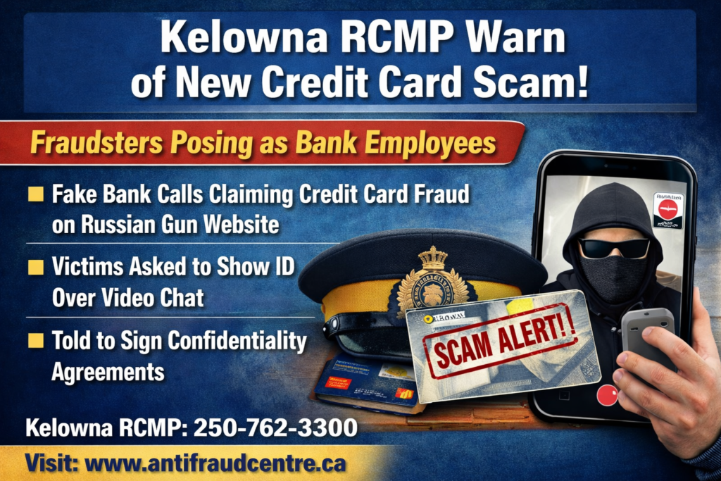 ਕੇਲੋਨਾ RCMP ਵੱਲੋਂ ਨਵੇਂ ਕਰੈਡਿਟ ਕਾਰਡ ਘੋਟਾਲੇ ਬਾਰੇ ਜਨਤਾ ਨੂੰ ਚੇਤਾਵਨੀ