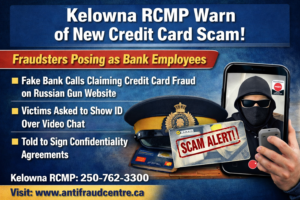 ਕੇਲੋਨਾ RCMP ਵੱਲੋਂ ਨਵੇਂ ਕਰੈਡਿਟ ਕਾਰਡ ਘੋਟਾਲੇ ਬਾਰੇ ਜਨਤਾ ਨੂੰ ਚੇਤਾਵਨੀ
